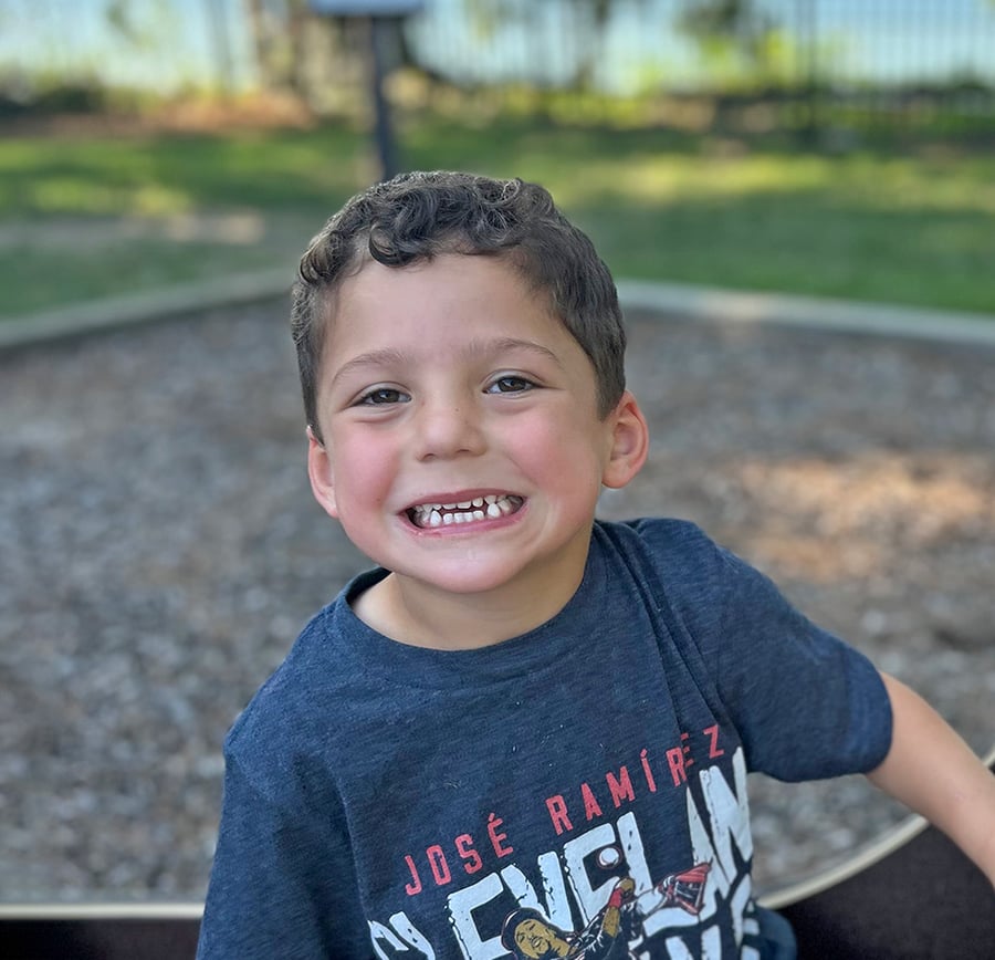 Child playing at a playground