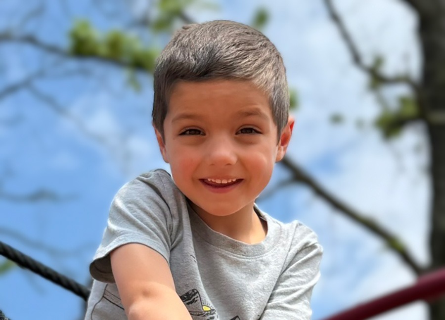 Child playing outside