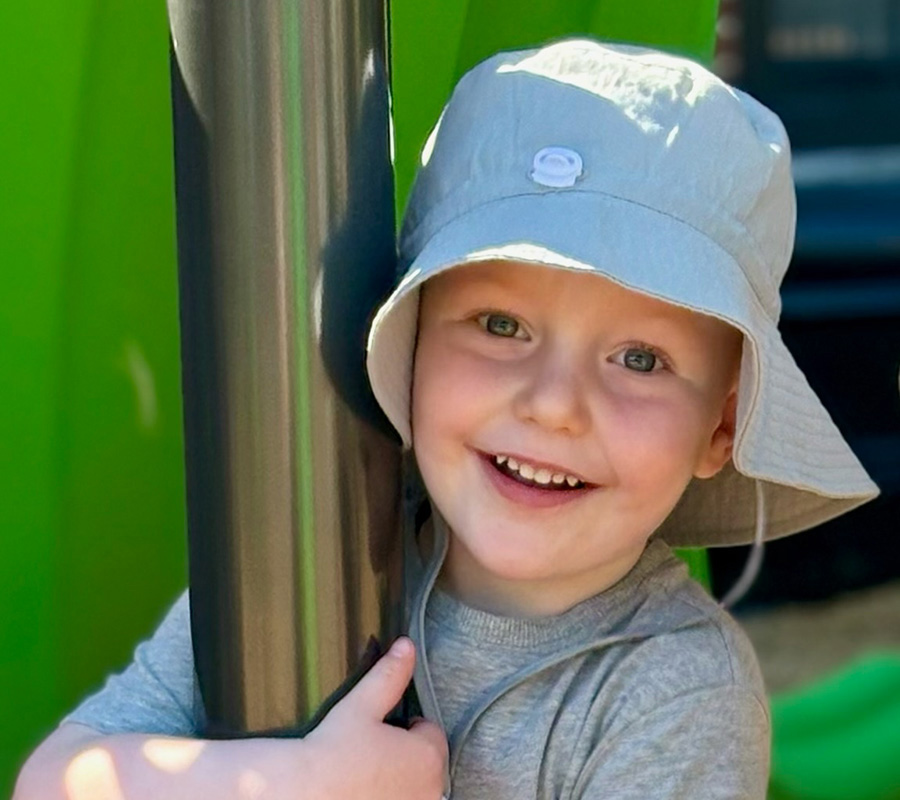 Child playing at a playground